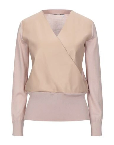 Shop Agnona Sweaters In Pale Pink