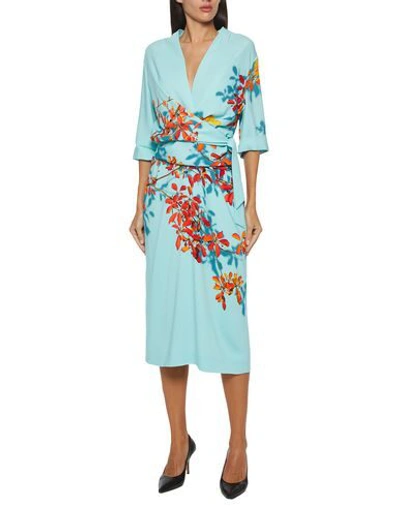 Shop Dries Van Noten Midi Dress In Turquoise