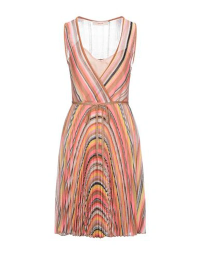 Shop Jucca Woman Midi Dress Sand Size L Viscose, Polyester, Polyamide, Metallic Fiber In Beige