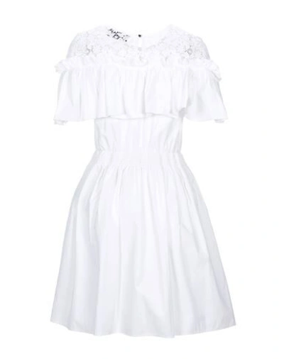 Shop Philipp Plein Woman Mini Dress White Size Xs Cotton
