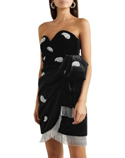 Shop Dundas Woman Mini Dress Black Size 6 Viscose, Silk, Resin, Glass