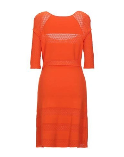 Shop Emanuel Ungaro Short Dresses In Orange