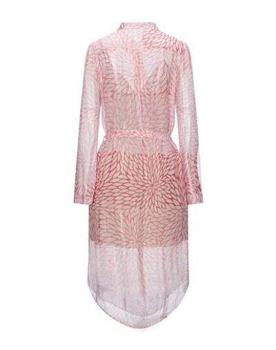 Shop Kristina Ti Woman Midi Dress Pink Size 8 Silk, Polyester