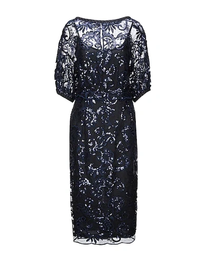 Shop Alberta Ferretti Knee-length Dress In Dark Blue