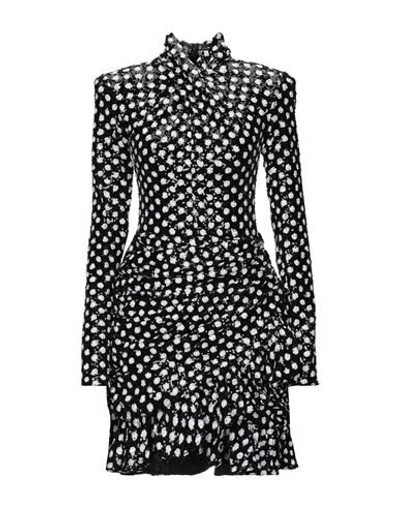 Shop Richard Quinn Woman Mini Dress Black Size 4 Polyester, Polyamide, Elastane