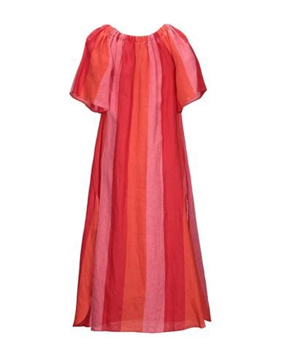 Shop Mara Hoffman 3/4 Length Dresses In Red