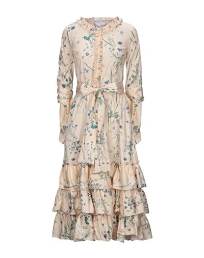 Shop Luisa Beccaria 3/4 Length Dresses In Light Pink