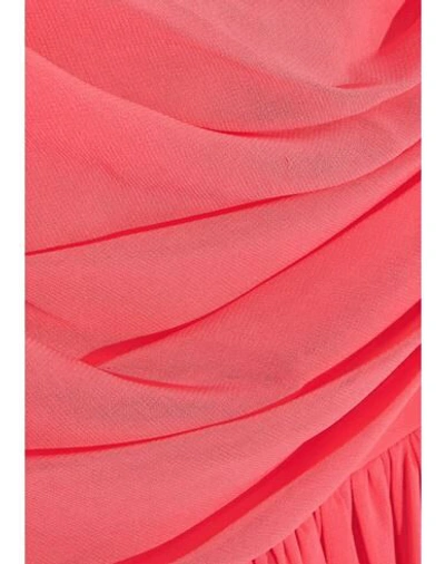 Shop Mikael Aghal Long Dresses In Salmon Pink