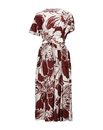 Shop Xacus Midi Dresses In Maroon