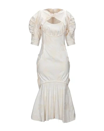 Shop Vivienne Westwood Midi Dresses In Ivory