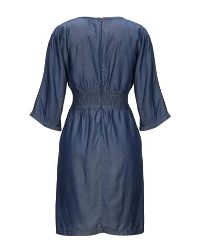 Shop Manila Grace Short Dresses In Blue