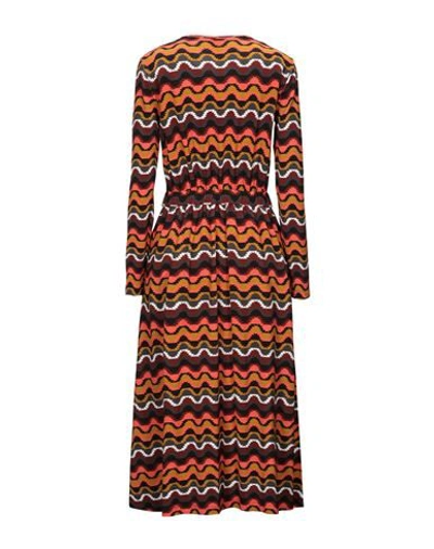 Shop M Missoni 3/4 Length Dresses In Orange