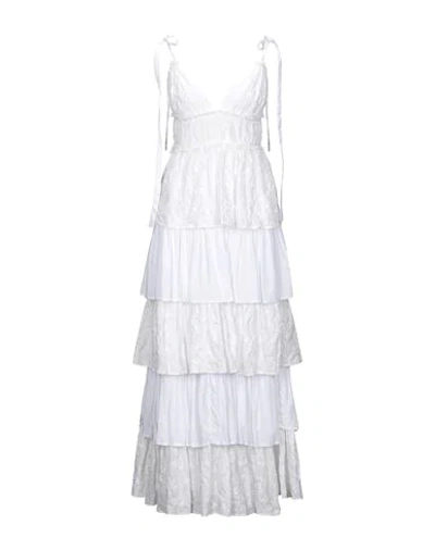 Shop Wandering Woman Maxi Dress White Size 2 Cotton, Viscose