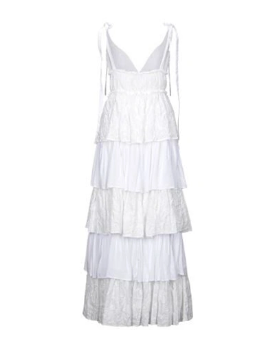 Shop Wandering Woman Maxi Dress White Size 2 Cotton, Viscose