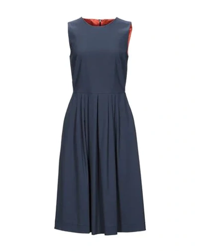 Shop Ps By Paul Smith 3/4 Length Dresses In Dark Blue