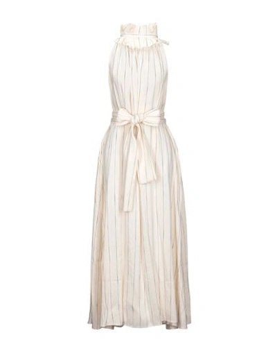 Shop Brian Dales Long Dress In Ivory