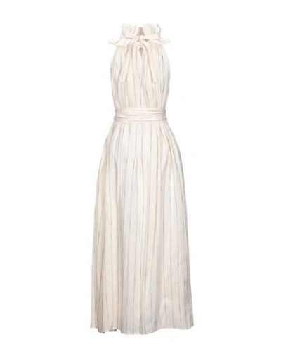Shop Brian Dales Long Dress In Ivory