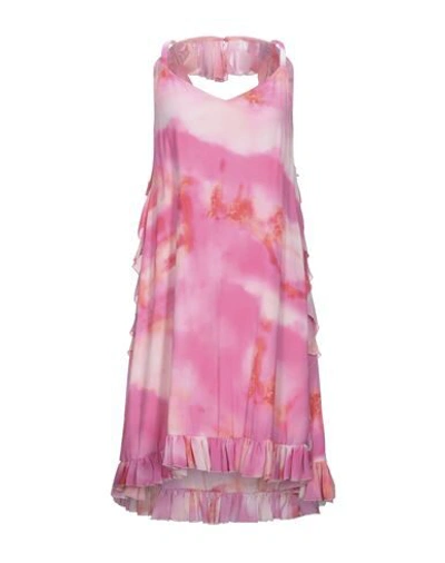 Shop Jijil Woman Mini Dress Fuchsia Size 4 Polyester In Pink