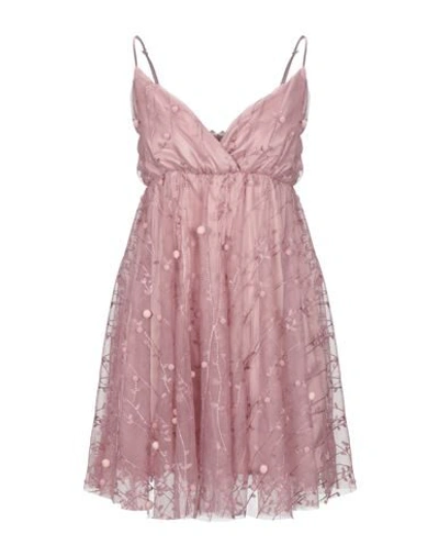 Shop Jijil Woman Mini Dress Pastel Pink Size 10 Polyester, Elastane