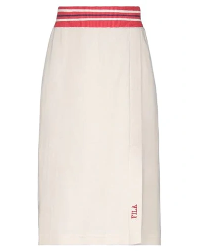 Shop Fila Midi Skirts In Ivory