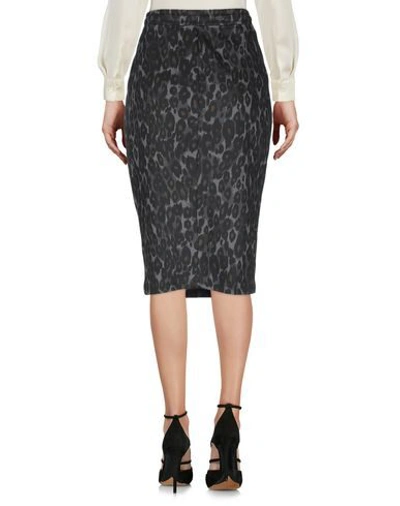 Shop Happiness Knee Length Skirts In Steel Grey