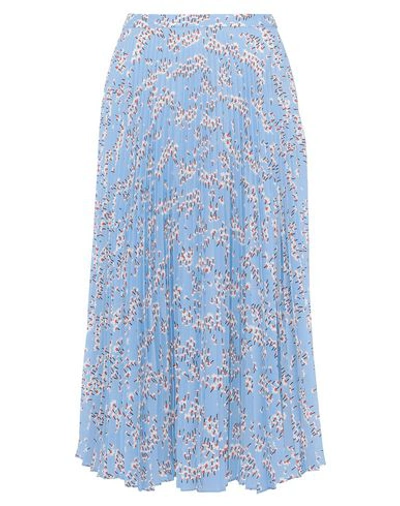 Shop Markus Lupfer 3/4 Length Skirts In Pastel Blue