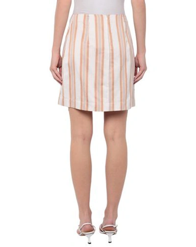 Shop Barba Napoli Woman Mini Skirt Beige Size 6 Cotton, Linen