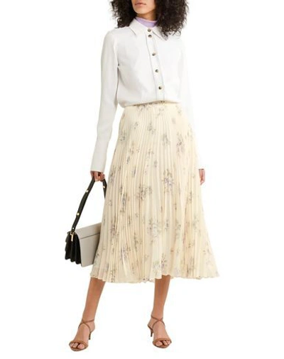 Shop Joseph Woman Midi Skirt Ivory Size 10 Silk In White