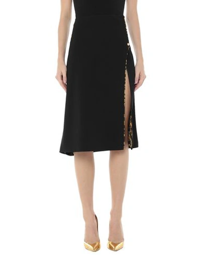 Shop Versace 3/4 Length Skirts In Black