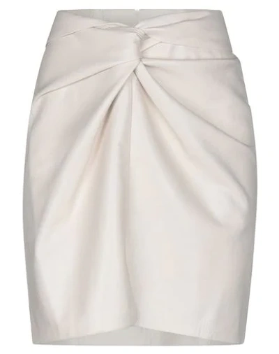 Shop Nanushka Knee Length Skirts In Ivory