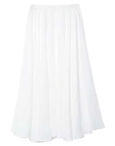 Shop Lardini 3/4 Length Skirts In White