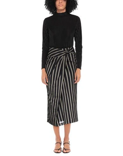 Shop Malloni Long Skirts In Black