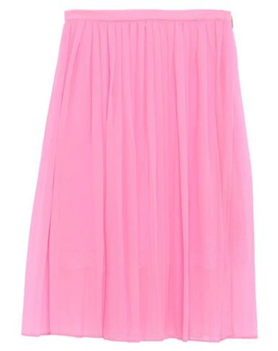 Shop Marco Bologna Woman Midi Skirt Fuchsia Size 6 Polyester In Pink