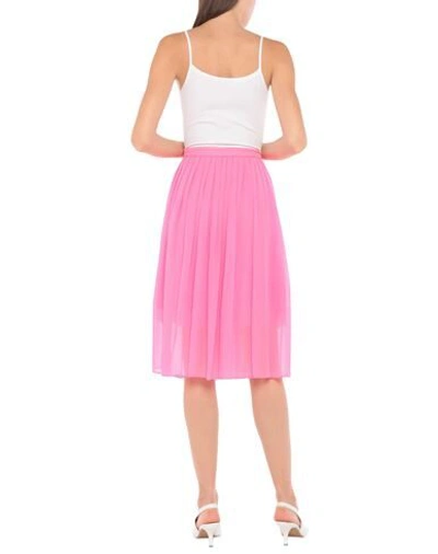 Shop Marco Bologna Woman Midi Skirt Fuchsia Size 6 Polyester In Pink