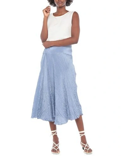 Shop Vince Long Skirts In Slate Blue