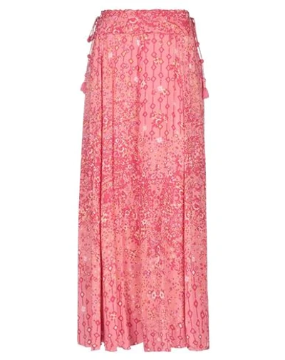 Shop Poupette St Barth Maxi Skirts In Pink