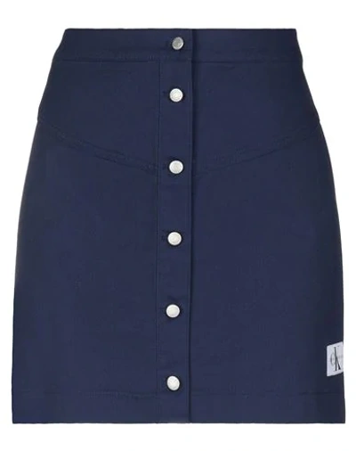 Shop Calvin Klein Jeans Est.1978 Mini Skirt In Dark Blue
