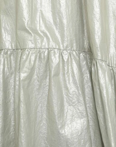 Shop 8pm Woman Midi Skirt Platinum Size M Cotton In Grey