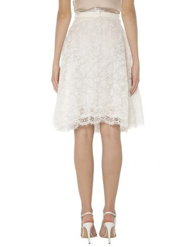 Shop Ermanno Scervino Knee Length Skirt In White