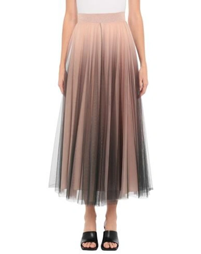 Shop D-exterior Long Skirts In Blush
