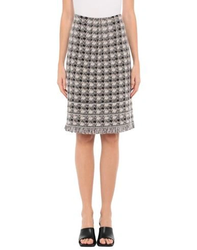 Shop D-exterior Knee Length Skirts In Dove Grey