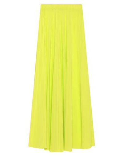 Shop P.a.r.o.s.h Long Skirts In Acid Green