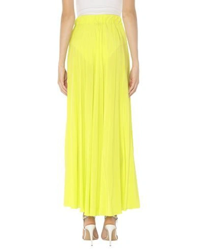 Shop P.a.r.o.s.h Long Skirts In Acid Green
