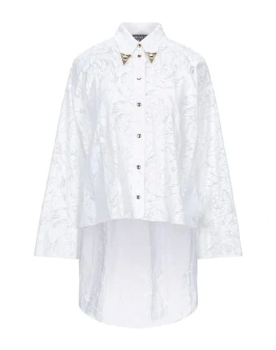 Shop Versace Jeans Couture Woman Shirt White Size 8 Cotton, Polyamide
