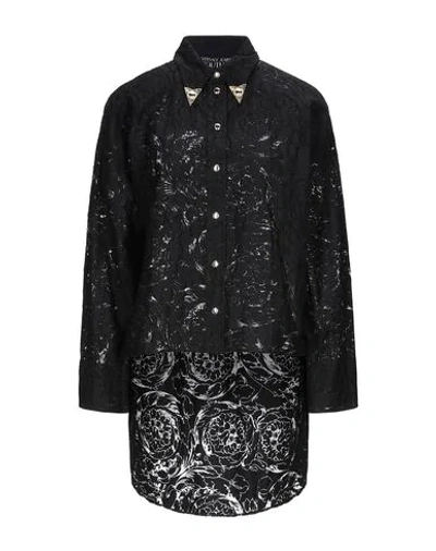 Shop Versace Jeans Couture Woman Shirt Black Size 0 Cotton, Polyamide