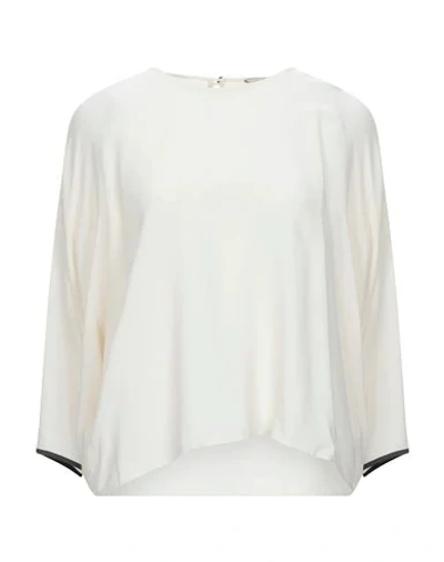 Shop Alysi Blouses In Ivory