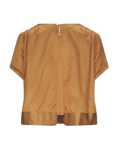 Shop High By Claire Campbell High Woman Blouse Camel Size 10 Cotton, Silk, Polyester In Beige