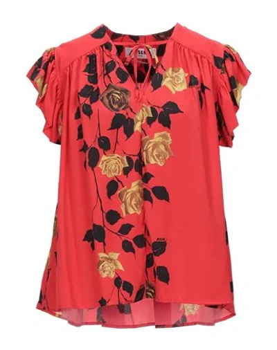 Shop Msgm Blouses In Red