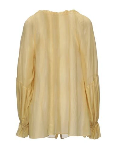 Shop Etro Woman Shirt Yellow Size 8 Cotton, Silk, Viscose, Acetate