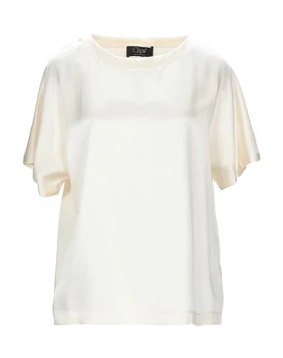 Shop Clips Blouses In Ivory